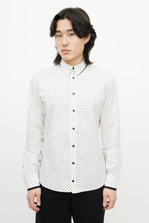 Alexander McQueen White 
Black Skull Shirt