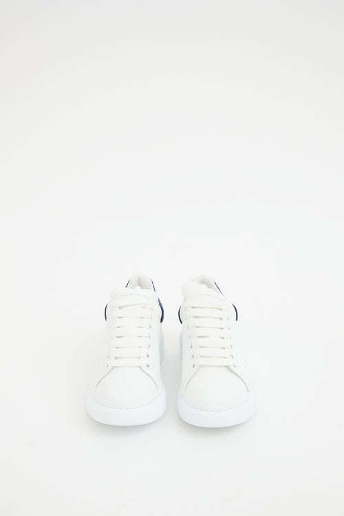 Alexander McQueen White 
Blue Larry Sneaker