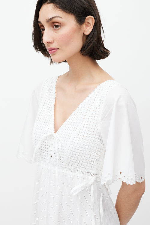 MCQ  White Eyelet Lace Dress