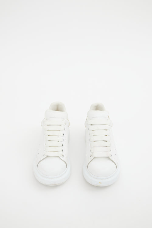 Alexander McQueen White 
Multi Print Oversized Sneakers