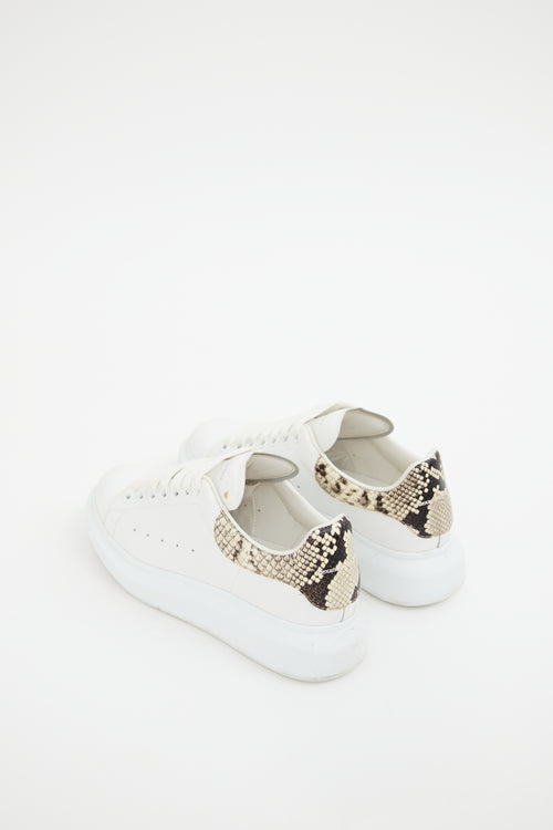 Alexander McQueen White 
Multi Print Oversized Sneakers