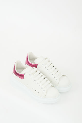 Alexander McQueen White 
Pink Leather Oversized Sneaker