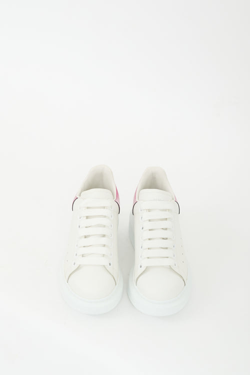 Alexander McQueen White 
Pink Leather Oversized Sneaker