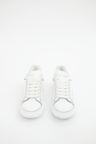 Alexander McQueen White 
Silver Larry Sneakers