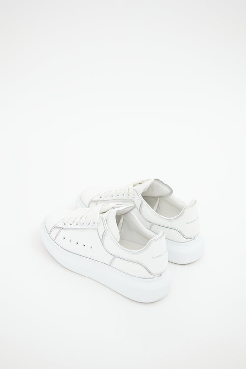 Alexander McQueen White 
Silver Larry Sneakers