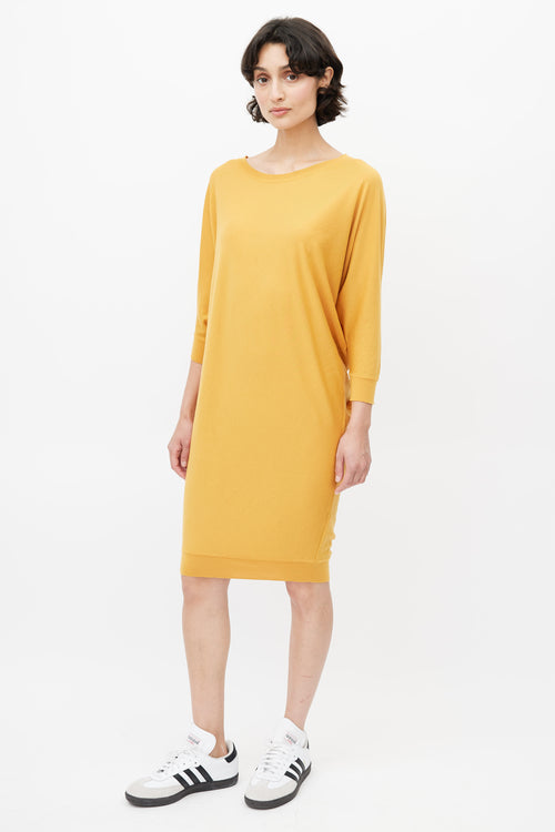 Alexander McQueen Yellow Wool Knit Dress