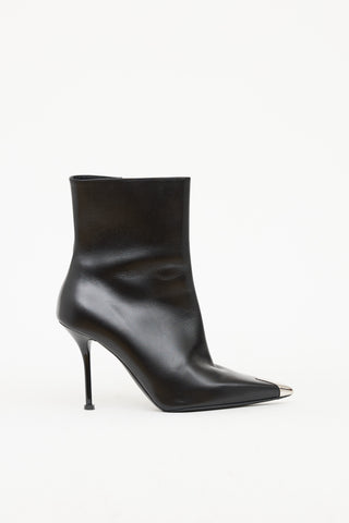 Alexander McQueen Leather Cap Toe Boot