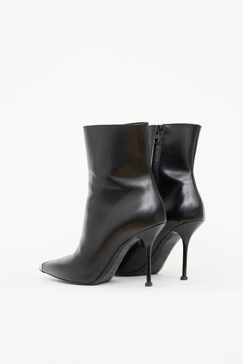 Alexander McQueen Leather Cap Toe Boot