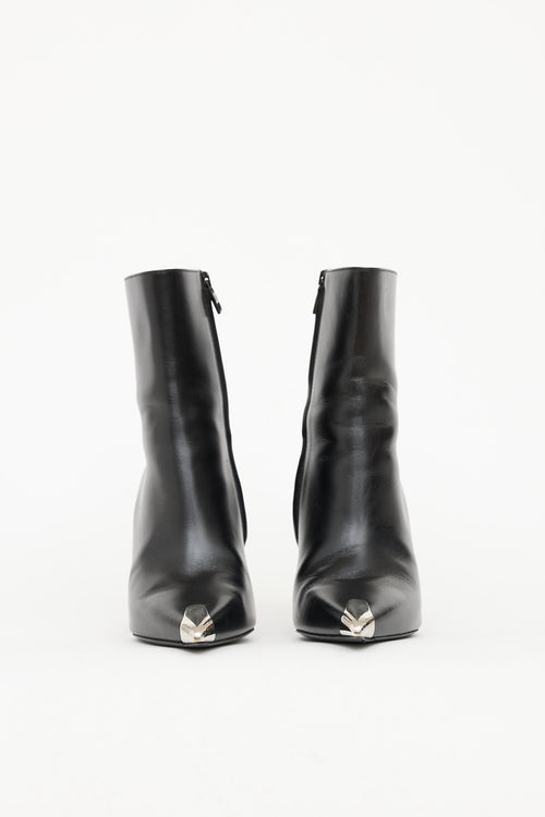 Alexander McQueen Leather Cap Toe Boot