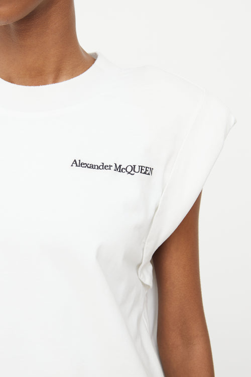 Alexander McQueen White Shoulder Pad Top