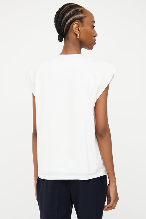 Alexander McQueen White Shoulder Pad Top