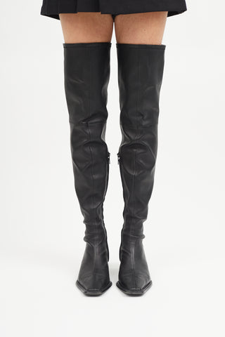 Alexander Wang Black Leather Aldrich 55 Boot