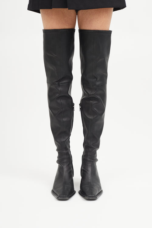 Alexander Wang Black Leather Aldrich 55 Boot