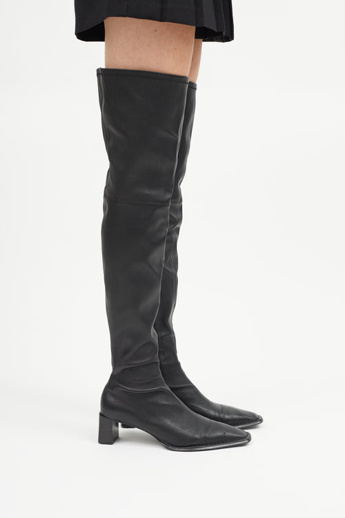 Alexander Wang Black Leather Aldrich 55 Boot