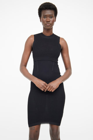 Alexander Wang Black Knit Sleeveless Slip Dress