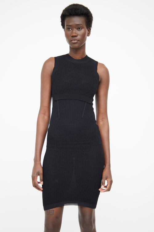 Alexander Wang Black Knit Sleeveless Slip Dress