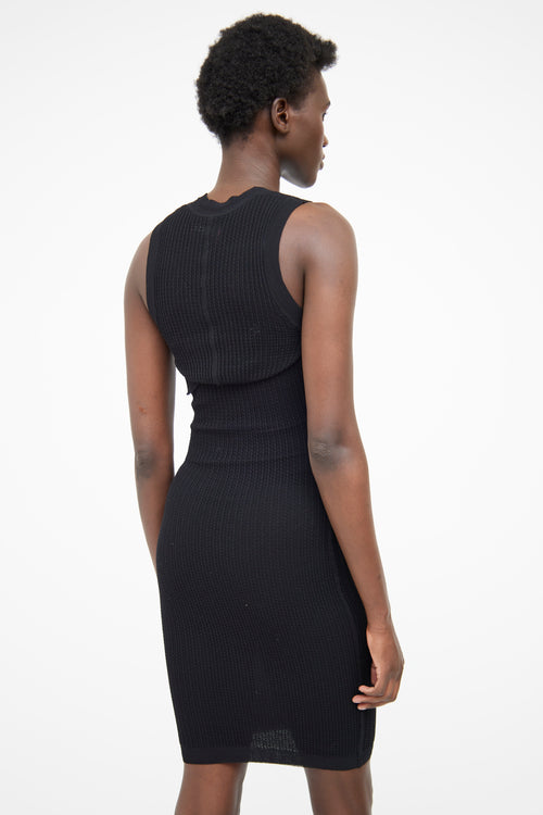 Alexander Wang Black Knit Sleeveless Slip Dress