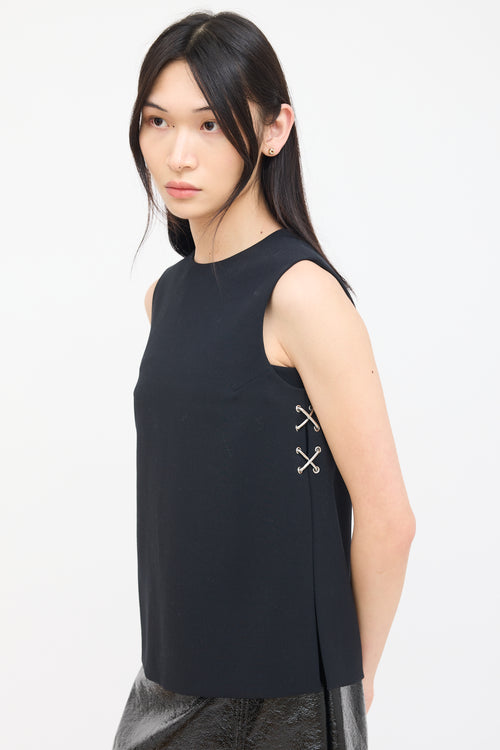 Alexander Wang Black Embellished Sleeveless Top