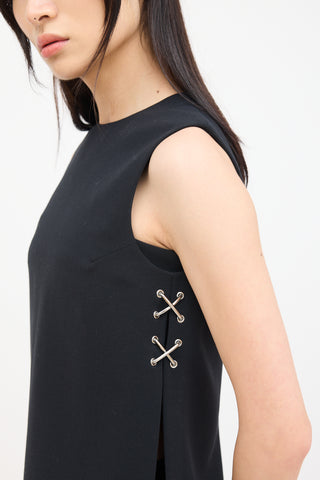 Alexander Wang Black Embellished Sleeveless Top