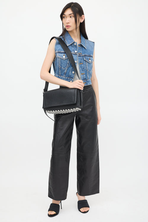 Alexander Wang Black Leather Rico Flap Bag