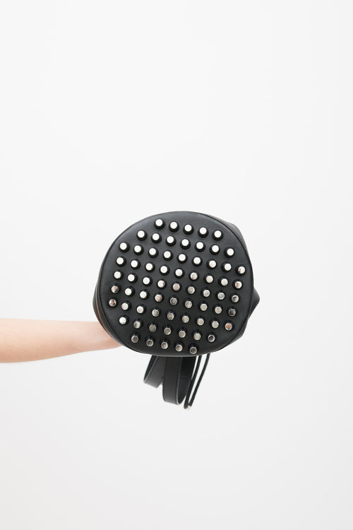 Alexander Wang Black Leather Studded Bucket Bag