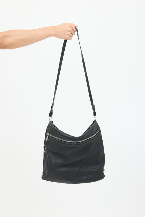 Alexander Wang Black Leather Zip Bag