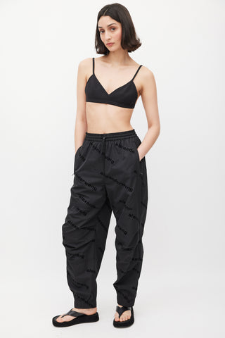 Alexander Wang Black Logo Shell Track Pants