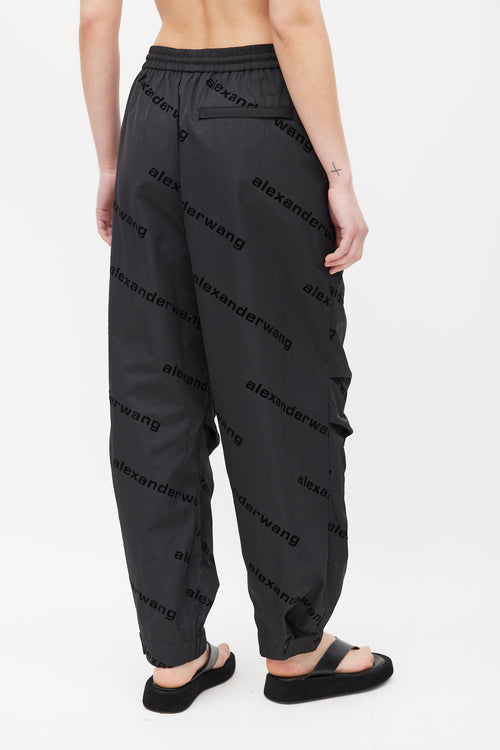 Alexander Wang Black Logo Shell Track Pants