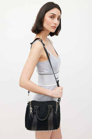 Alexander Wang Black Mesh Neoprene Rocco Bag