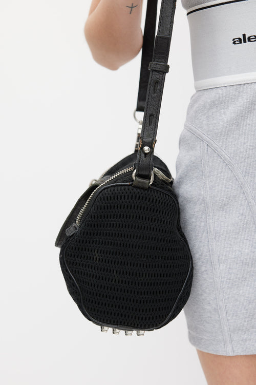 Alexander Wang Black Mesh Neoprene Rocco Bag