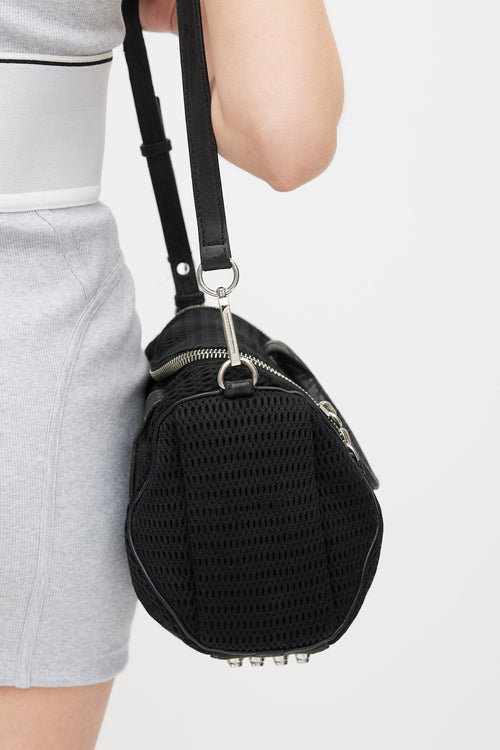 Alexander Wang Black Mesh Neoprene Rocco Bag