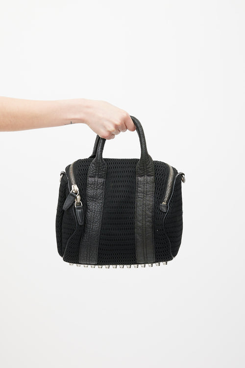 Alexander Wang Black Mesh Neoprene Rocco Bag