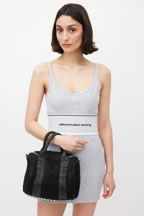 Alexander Wang Black Mesh Neoprene Rocco Bag