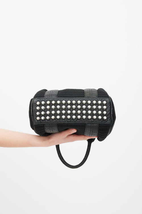 Alexander Wang Black Mesh Neoprene Rocco Bag