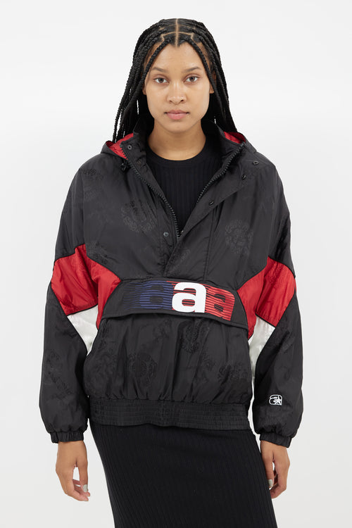 Alexander Wang Black 
Multi Padded Half Zip Jacket