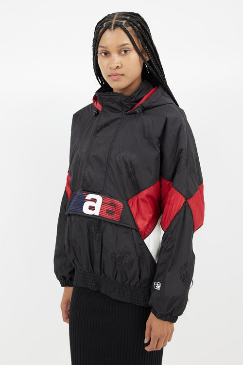 Alexander Wang Black 
Multi Padded Half Zip Jacket