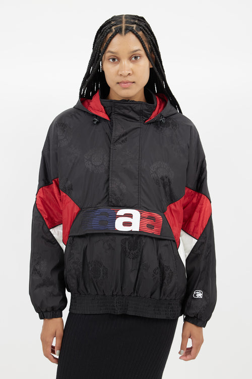 Alexander Wang Black 
Multi Padded Half Zip Jacket