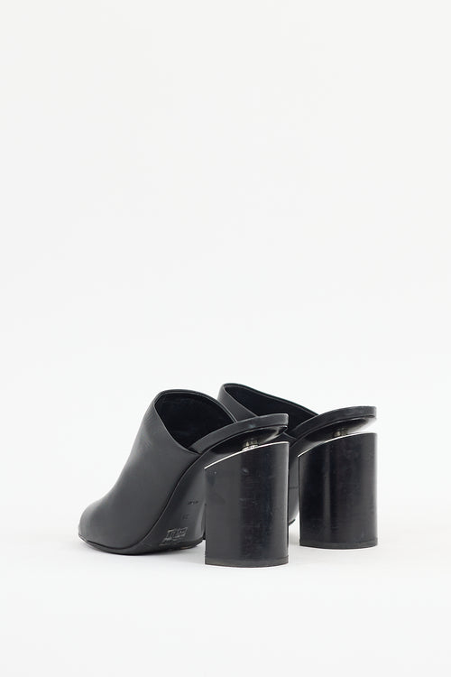 Alexander Wang Black Leather Avery Heeled Mule