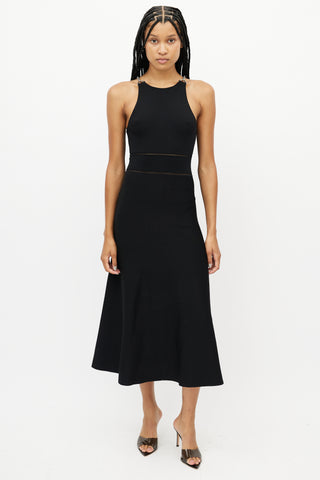 Alexander Wang Black 
Silver Chain Dress