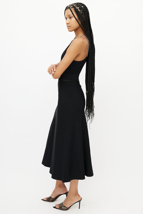 Alexander Wang Black 
Silver Chain Dress