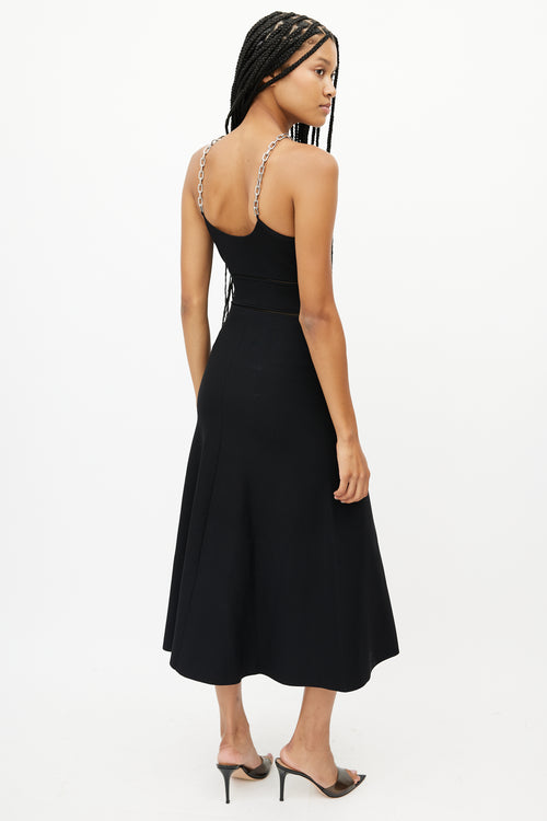 Alexander Wang Black 
Silver Chain Dress