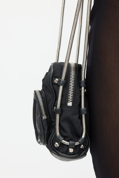 Alexander Wang Black 
Silver Nylon Brenda Bag