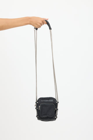 Alexander Wang Black 
Silver Nylon Brenda Bag