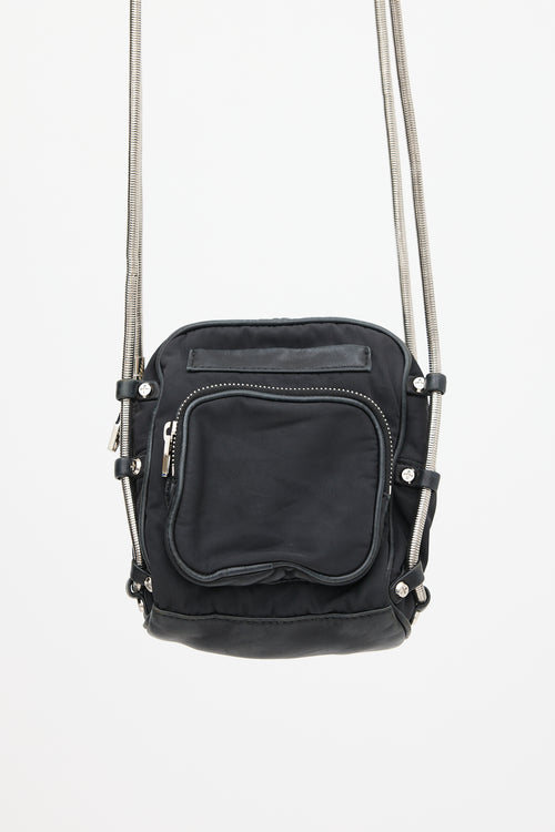 Alexander Wang Black 
Silver Nylon Brenda Bag