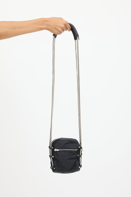 Alexander Wang Black 
Silver Nylon Brenda Bag