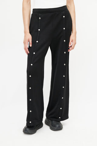 Alexander Wang Black 
Silver Snap Trouser