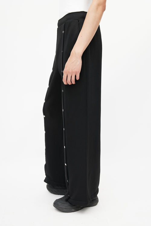 Alexander Wang Black 
Silver Snap Trouser