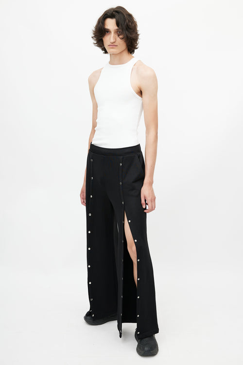 Alexander Wang Black 
Silver Snap Trouser