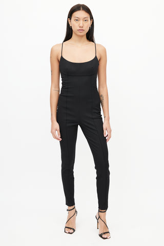 Alexander Wang Black Sleeveless Fitted Jumpsuit