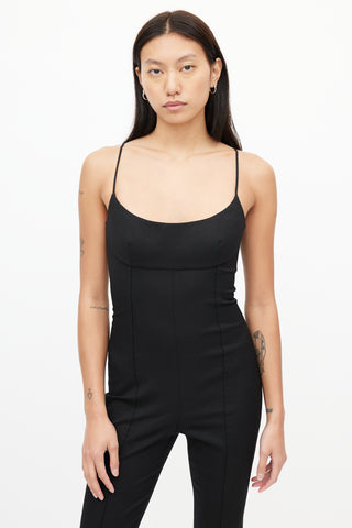 Alexander Wang Black Sleeveless Fitted Jumpsuit